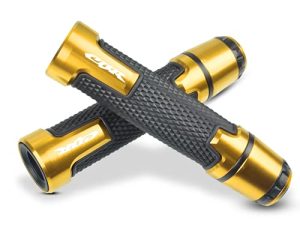 7/8'' 22mm Motorcycle CNC Aluminum Powersports Handlebar Grips with Grip Ends Fit For CBR500 CBR1000RR CBR1100XX CBR125 CBR250 CBR300R CBR400RR CBR450SR CBR600RR CBR600F CBR900RR CBR954RR gold