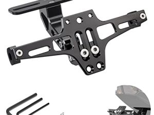 KEMIMOTO Motorcycle License Plate Bracket Fender Eliminator Kit Universal Motorcycle License Plate Holder Mount Motorcycle Tail Tidy