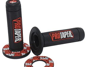 Dirt Pit Bike Grips Rubber Pro Taper Full Diamond Pattern Fit 7/8' Standard handbar Orange
