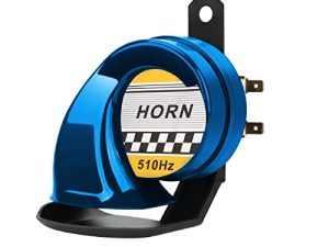 Snail Air Horn Universal 12V High Tone 510HZ Waterproof Electric 130DB Horn Siren for Motorcycle Auto Car Scooter(Blue)…