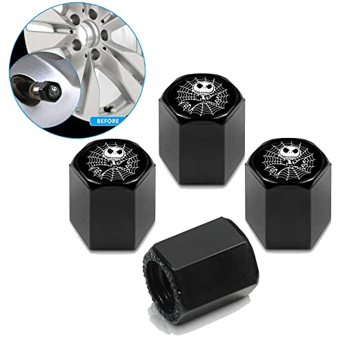 4 Pcs Car Tire Air Valve Caps for Nightmare Before Christmas Jack Skellington - Auto Wheel Tyre Dust Stems Cover with Logo Emblem Waterproof Dust-Proof Universal fit for Cars 4 Pcs Car Tire Air Valve Caps for Nightmare Before Christmas Jack Skellington - Auto Wheel Tyre Dust Stems Cover with Logo Emblem Waterproof Dust-Proof Universal fit for Cars