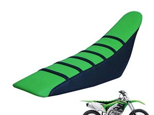 Universal Motorcycle Rubber Seat Cover Vinyl For KLR650 KX450F KX250F KX65 KLX110L KX85 Dirt Bike Enduro Green