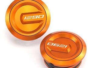 For KTM 1290 Super Adventure 2015-2022 1290 Super Duke R 2014-2022 Frame Hole Cover Caps Plug Decorative Frame Cap Motorcycle Accessories (Orange)