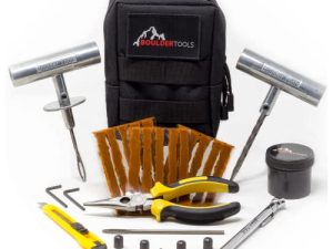 Boulder Tools - Compact Tire Repair kit with Molle Storage Pouch. Heavy Duty Universal Tire Plug Kit