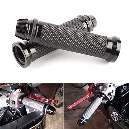 Custom Motorcycle Sport Bike CNC Aluminum 7/8" 22mm Handlebar Rubber Gel Hand Grips For Chopper Cruiser Bike Custom Motorcycle Sport Bike CNC Aluminum 7/8" 22mm Handlebar Rubber Gel Hand Grips For Chopper Cruiser Bike