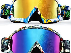 2 Pcs ATV Goggles for Adults Dirt Bike Goggles Windproof Anti Fog Motorcycle Goggles for Men Women Protective Ski Goggles Motocross Goggles Gear Dirt Bike Glasses Accessories for Youth Riding Racing