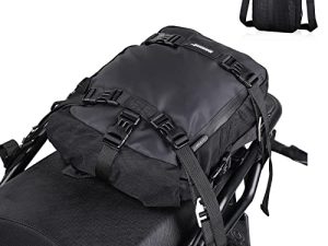 Rhinowalk Motorcycle Tail Bag 10L Motor Pannier Bag Motor Travel Luggage Motorbike Rear Rack Trunk Storage Bag Professional Motorcycle Accessories-Black