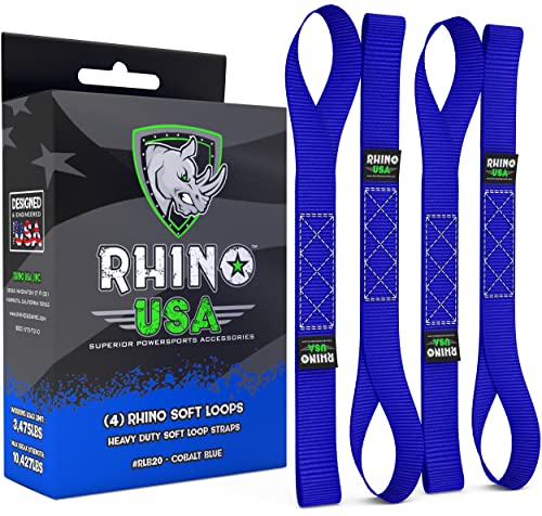 Rhino USA Soft Loop Motorcycle Tie-Down Straps (4PK) - 10 Rhino USA Soft Loop Motorcycle Tie-Down Straps (4PK) - 10