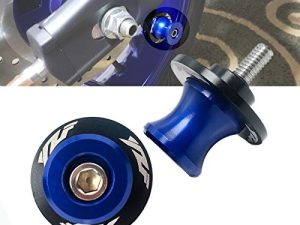 6MM M6 X 1.5 Motorcycle Swing arm Sliders Spools CNC Swing Arm Stand Screws 2PCS for Yamaha YZF R1 R3 R6 R25 R125 R6S 600R 750R (Blue)