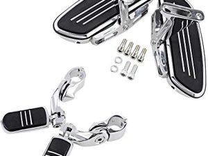 XMT-MOTO for Streamliner Passenger Footboard and Mount Kit w/Short Highway Footpegs fits for Harley Davidson Touring Road King Electra Glide Street Glide Road Glide 1993-later