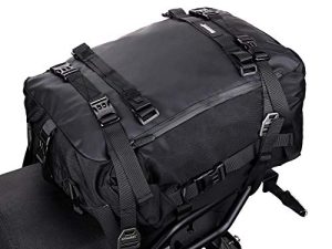 Rhinowalk Motor Pannier Bag 10/20/30L Multifunctional Waterproof Rear Rack Trunk Motorcycle Seat Bag (Black-30L)