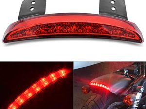 KATUR Motorcycle 8 LED Stop Chopped Fender Edge Running Brake Rear Tail Light Compatible with Harley Sportster XL 883N 1200N XL1200V XL1200X Red Light