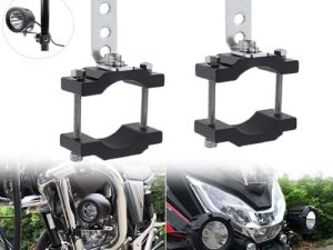 Light Bar Motorcycle Bracket 2 Inch Motorcycle Bicycle Mount Bracket Car Bull Bar Holder Clamp Offroad Tube Clamps Mounting Brackets for LED Work Lights(18-52mm)