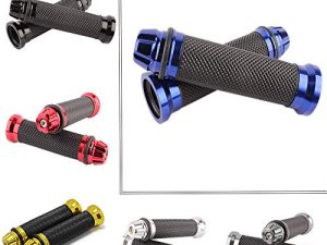 7/8" Motorcycle Hand Grips with Bar End Cap