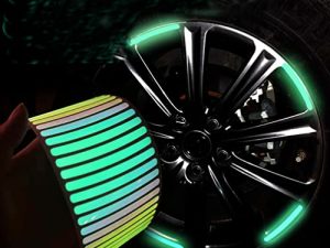 YaoQiYou 40pcs Wheel Hub Sticker High Reflective Stripe Tape Decals