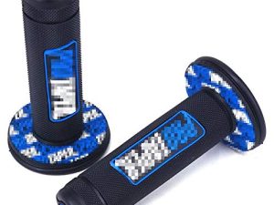JIUNENG 7/8" Universal Motorcycle Rubber Anti-Slip Handlebar Grips for Pit Dirt Bike Blue