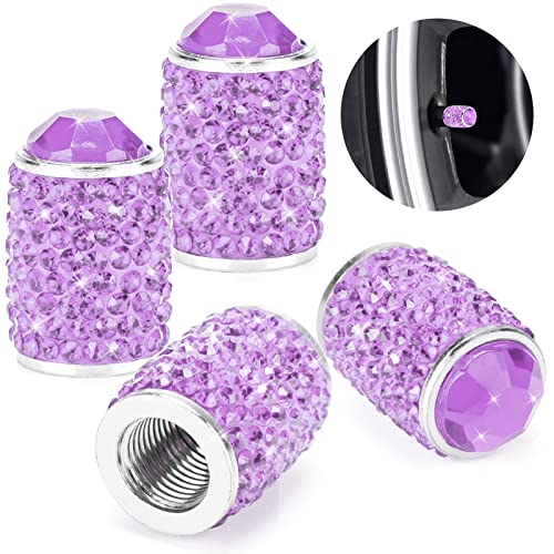 ToBeQueen Bling Tire Valve Stem Covers Purple ToBeQueen Bling Tire Valve Stem Covers Purple