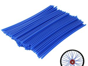 72Pcs Universal Spoke Skins Cover - Ovelur Wheel Spoke Wraps Skins Pipe Trim Decoration Protector For Motorcycle Dirt Bike Yamaha Harley Suzuki(Blue)
