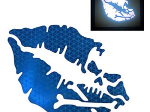 customTAYLOR33 High Intensity Reflective Vinyl Death Kiss Skull Crossbones Lips Decal Bumper Sticker - Cars