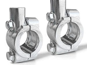 Motorcycle 1" 25mm Handlebar Mirror Mount Holder Clamp Adaptor 10mm Thread For Motorcycles ATV Scooter Silver(Pack of 2)