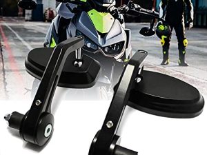 Bar End Mirrors -Motorcycle Handlebar Rearview Mirror Blue Lens Anti Glare Compatible With Sportster 883 Street bike Dirt bike chopper