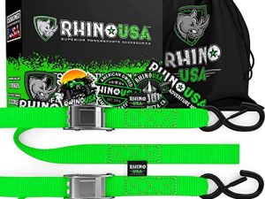 Rhino USA Motorcycle Tie Down Straps (2 Pack) Lab Tested 3