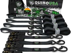 RHINO USA Ratchet Tie Down Straps (4PK) - 1