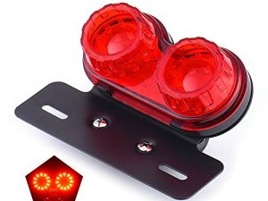 ANKIA 40-LED 40W Motorcycle Tail Light Integrated Running Lamp Brake&Turn Signal Light with License Plate Bracket for Harly Motorcycle Street Bike Cruiser Chopper (Red)