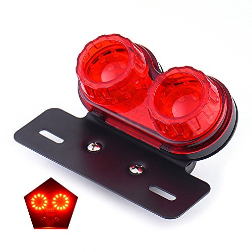 ANKIA 40-LED 40W Motorcycle Tail Light Integrated Running Lamp Brake&Turn Signal Light with License Plate Bracket for Harly Motorcycle Street Bike Cruiser Chopper (Red) ANKIA 40-LED 40W Motorcycle Tail Light Integrated Running Lamp Brake&Turn Signal Light with License Plate Bracket for Harly Motorcycle Street Bike Cruiser Chopper (Red)