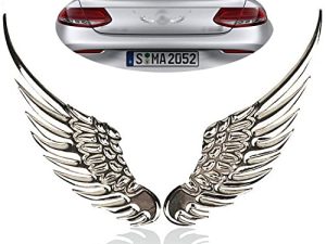 jeseny 2 PCS Car 3D Angel Wings Badges Decals