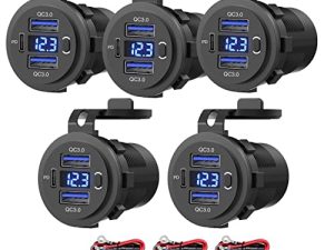 [5 Pack] 12v USB Outlet