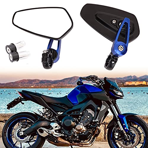 Blue Universal Motorcycle Mirrors Bar End Side Mirror Compatible with Honda Scooter Suzuki Yamaha Kawasaki Victory Blue Universal Motorcycle Mirrors Bar End Side Mirror Compatible with Honda Scooter Suzuki Yamaha Kawasaki Victory