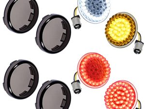 Benlari 2”1157 LED Turn Signals Lights Kit Bullet Lighting Bulbs 2009-21 Smoke Lens Compatible for Harley Davidson Touring Dyna Softail Sportster Street Glide Road Glide Special