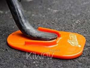 KiWAV Motorcycle Motocross Kickstand pad support orange x1 piece soft ground outdoor parking anti sinking