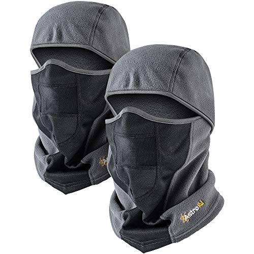 AstroAI Balaclava Ski Mask 2 Pack Winter Fleece Thermal Face Mask Cover for Men Women Warmer Windproof Breathable AstroAI Balaclava Ski Mask 2 Pack Winter Fleece Thermal Face Mask Cover for Men Women Warmer Windproof Breathable