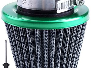 CNCMOTOK 38mm Air Filter GY6 50cc Scooter Moped for SSR Apollo 125 110cc 125cc Coolster Pit Bike Motorcycle ATV Quad QMB139 Engine Parts (Green)