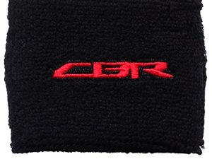 Black/Red Brake Reservoir Cover by MotoSocks Compatible with Honda CBR