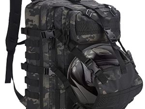 YOUNGOA Motorcycle Helmet Backpack Bag for Men with Hard Hat Carrier/Storage