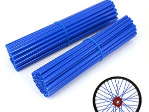 JFG RACING 72 Pcs Blue Motorcycle Spoke Skins Covers Guards For 19"-21" Rims YZ250 YZ250F YZ450 YZ450F WR250 WR250F WR450 WR450F