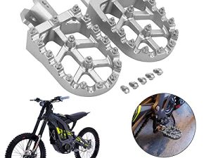 Dirt Bike Foot Pegs Motorcycle Footpegs Foot Pedals Rests CNC For Sur Ron Light Bee S/X Segway X260 X160 CRF150F 2003-2019 CRF230F 2003-2019 Chrome