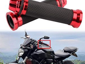 Custom Motorcycle Sport Bike CNC Aluminum 7/8" 22mm Handlebar Rubber Gel Hand Grips For Chopper Cruiser Bike