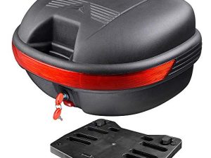 Yescom 30L Motorcycle Tour Tail Box Scooter Trunk Luggage Top Lock Storage Carrier Case