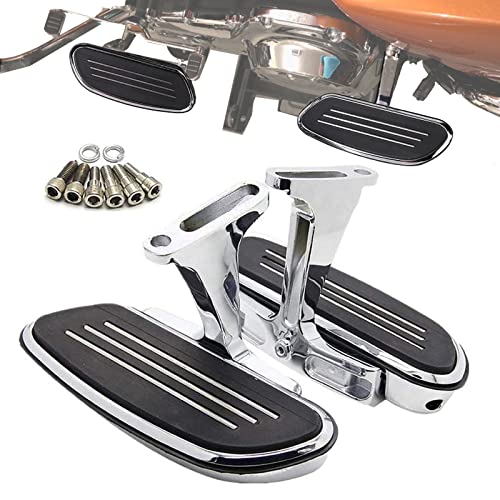 Motorcycle Passenger Floorboards - Chromed Streamline Street Glide Footboards with Mount Bracket Kits Replacement for Road King Street Glide Electra Glide Touring Models 1993-2022 Motorcycle Passenger Floorboards - Chromed Streamline Street Glide Footboards with Mount Bracket Kits Replacement for Road King Street Glide Electra Glide Touring Models 1993-2022