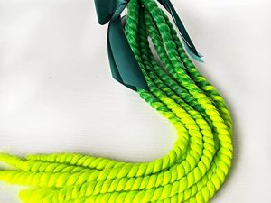 3T-SISTER Helmet Pigtails for Motorcycle Helmet Bicycle Helmet Ski Helmet Synthetic Curls Hair Decoration Accessory with Bowknot 24inch