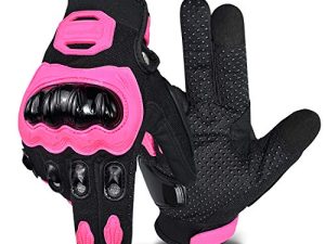 ELCYCO Motorcycle Gloves for Women Touch Screen Summer Motorbike Dirt Bike Full Finger Gloves Road Racing