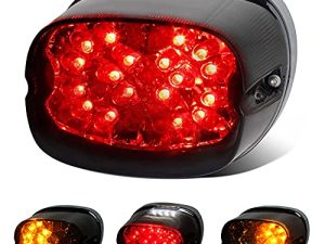 QUASCO Led Brake Tail Lights with Turn Signals Smoked Taillights Compatible with Harley Road King Road Glide Sportster Dyna