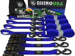 RHINO USA Ratchet Tie Down Straps (4PK) - 1