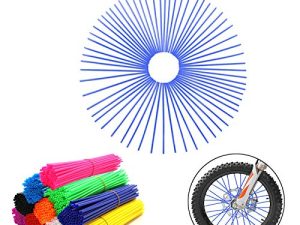 72Pcs Universal Spoke Skins Covers，Wheel Spoke Wraps Skins Pipe Trim Decoration Protector For Motorcycle Dirt Bike Yamaha Honda BMW Suzuki Kawasaki (Dark Blue)