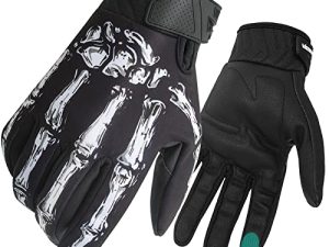 RIGWARL Leather Motorcycle Gloves Winter Fleece