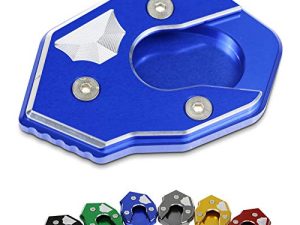 Motorcycle Kickstand Foot Side Stand Extension Pad Support Plate For Kawasaki Z650 Z900 Z1000 Z1000SX ER-6N ZX6R ZX10R (Blue)